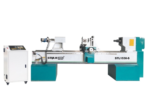 工業(yè)數(shù)控木工車床，用于加工桌腿和樓梯欄桿