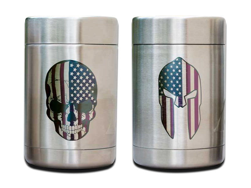 MOPA 激光雕刻不銹鋼馬克杯，帶彩色標(biāo)志